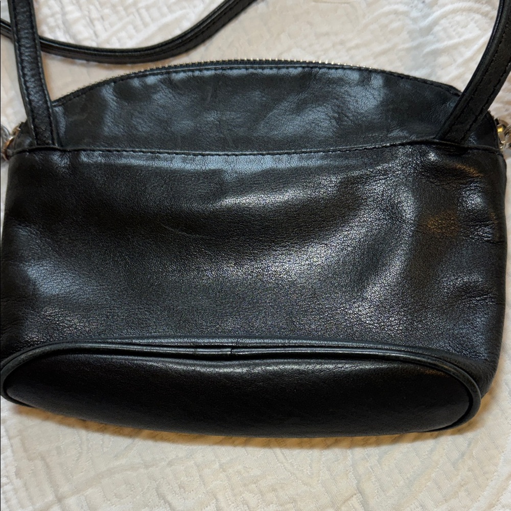 Lisa Jenks Vintage Black Leather Crossbody Bag - Picture 6 of 11